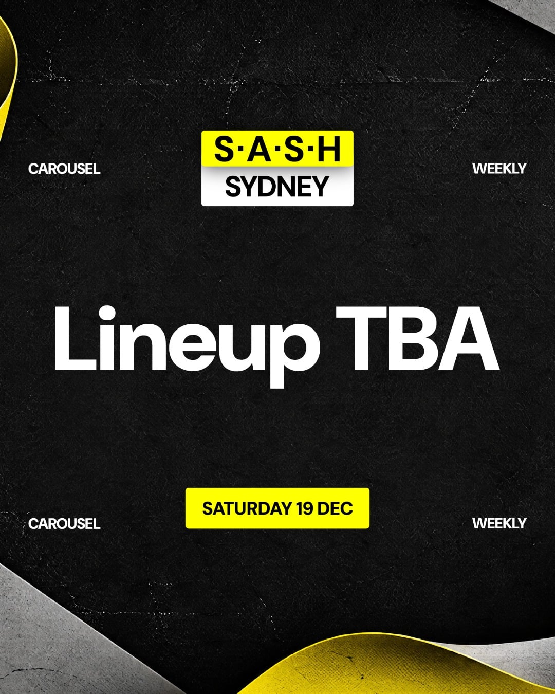 ★ S.A.S.H Sydney ★ Saturday 19th December ★