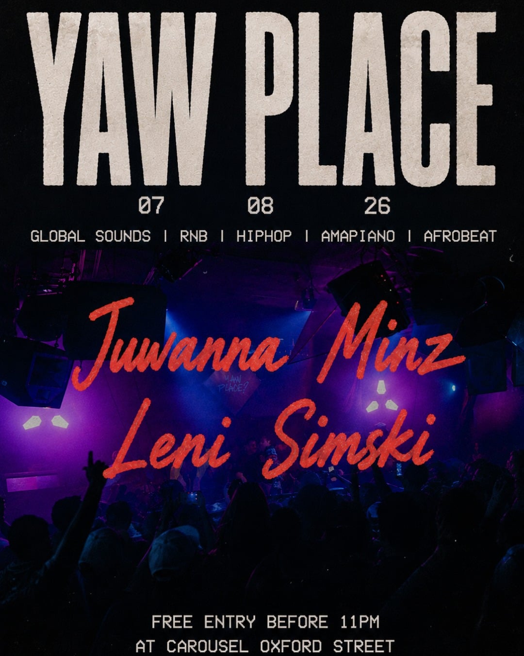 YAW PLACE | FRIDAY JULY 7TH