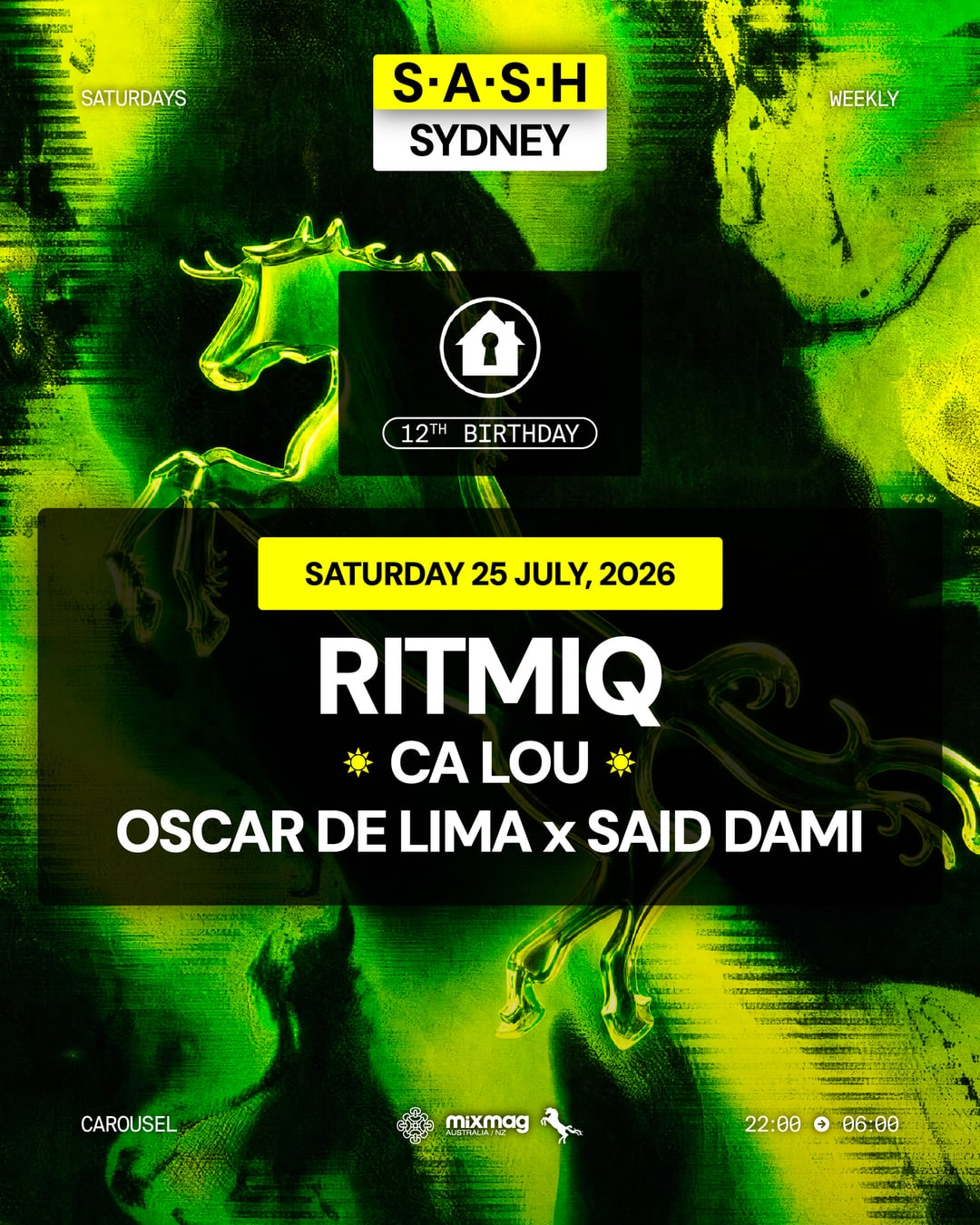 ★ S.A.S.H Sydney x Refuge 12th Bday ★ Saturday 25th July ★