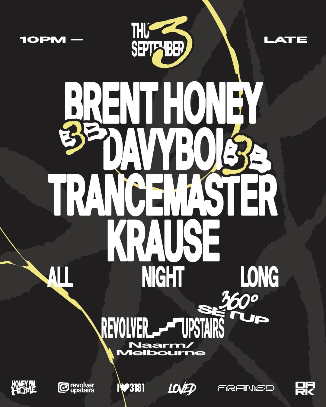 Brent Honey x Davyboi x Trancemaster Krause — All Night Long (360° Set Up)