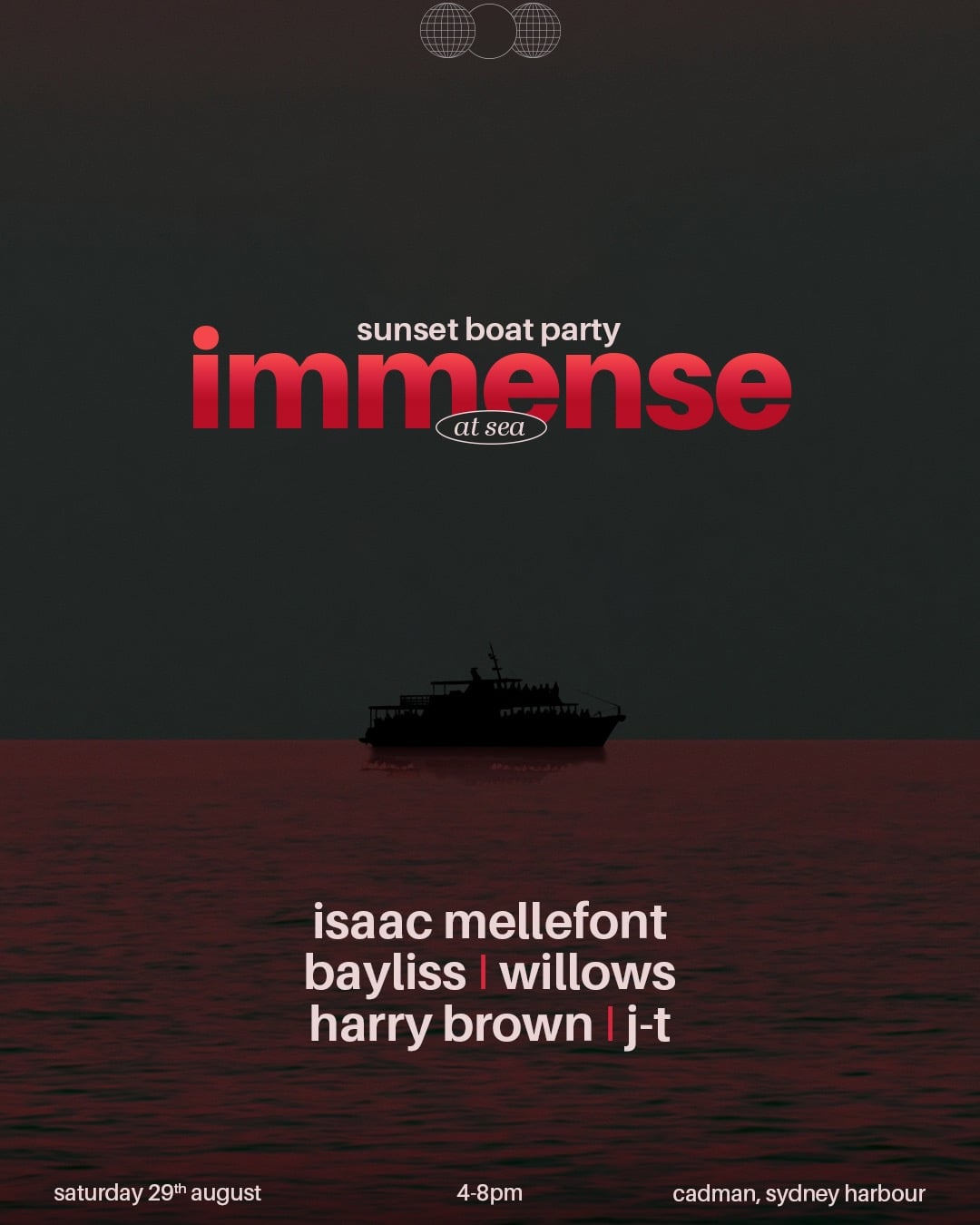 immense @ sea ⎮ sunset boat party ⎮ sydney harbour