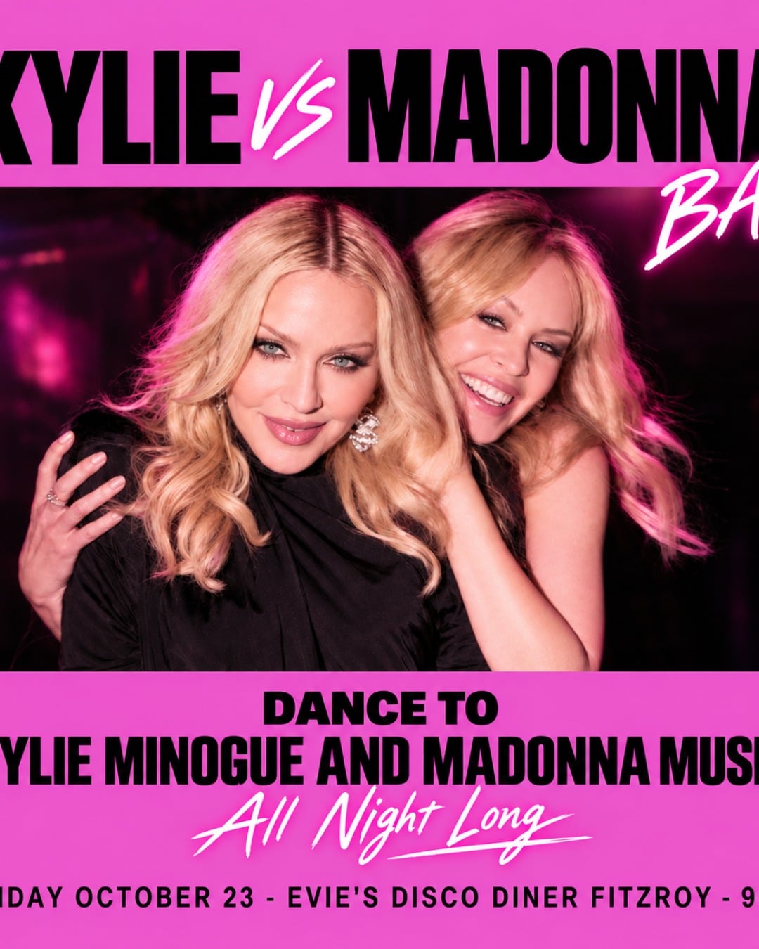 Kylie vs Madonna Bar Melbourne