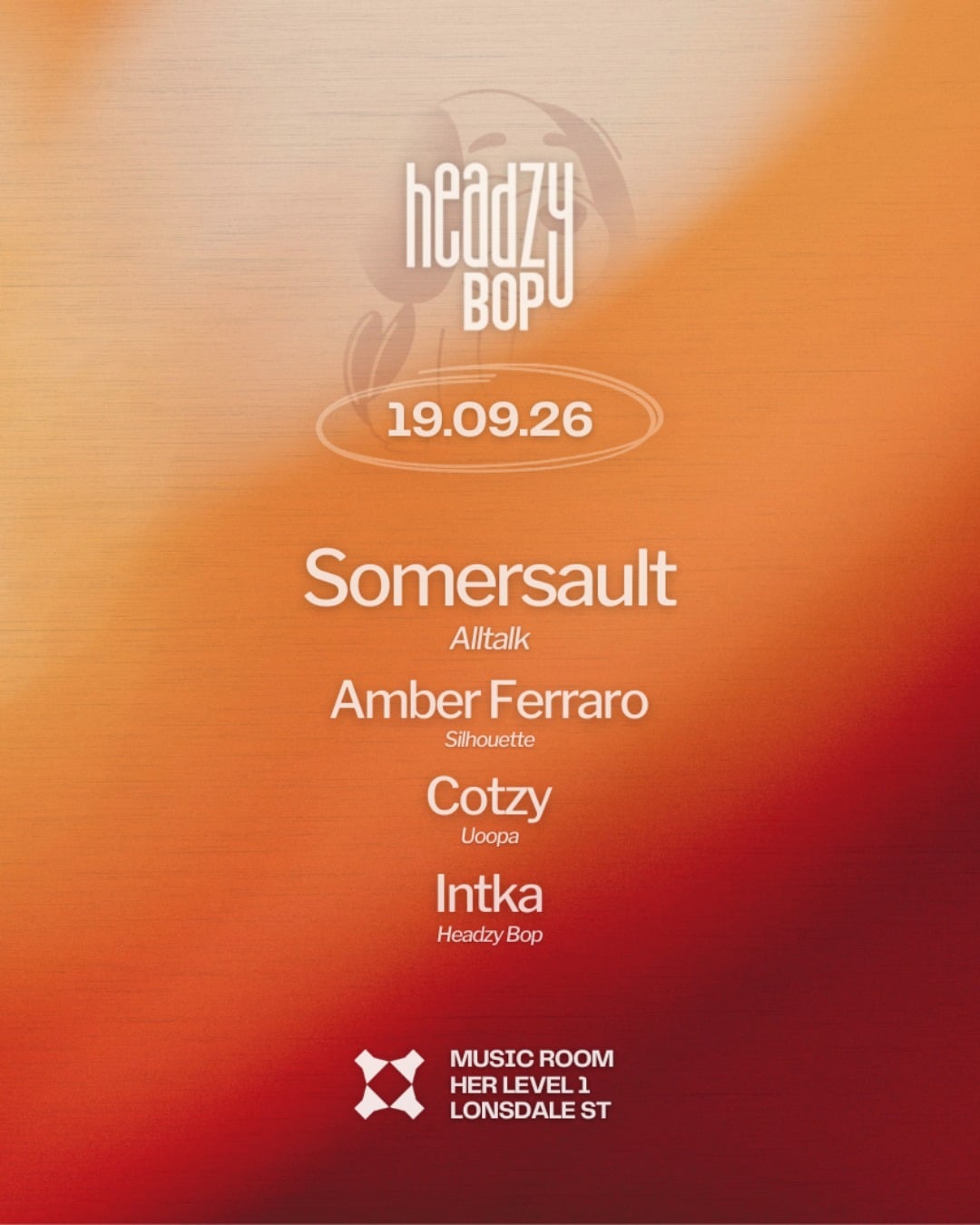 headzy bop presents: Somersault (Alltalk), Amber Ferraro