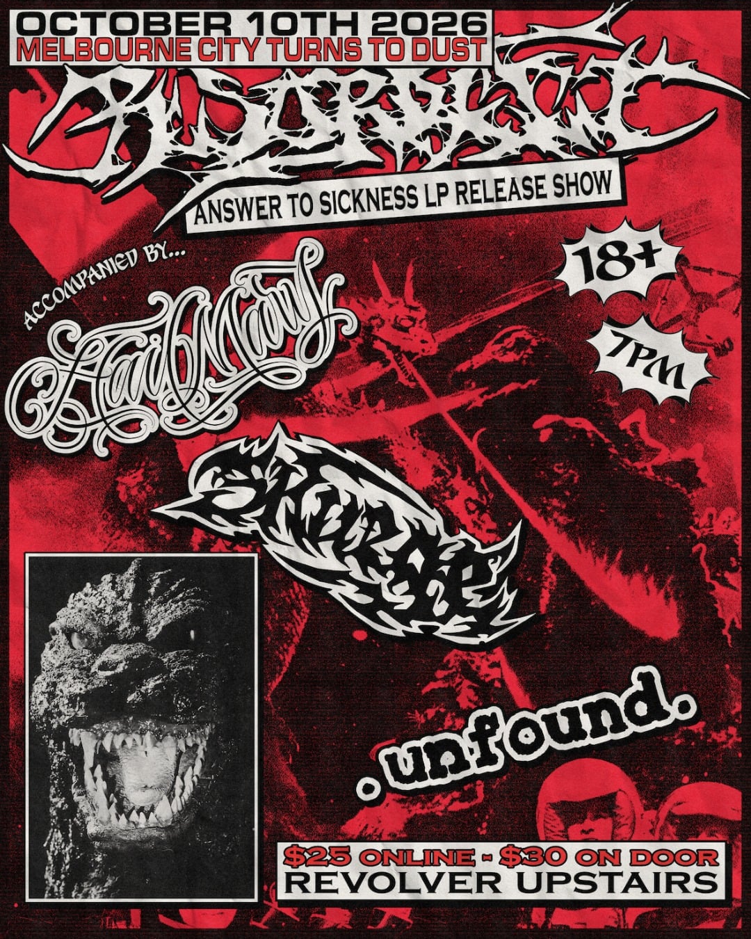 REVOLVER BANDROOM:  RESURRECT — Answer To Sickness LP Release