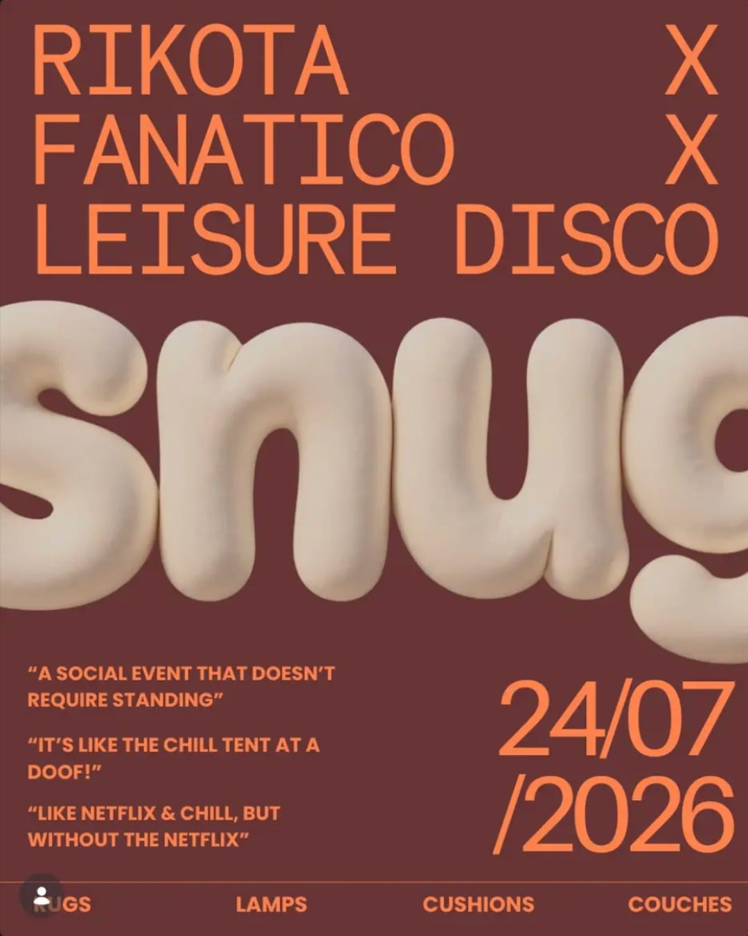 Rikota x Fanatico x Leisure Disco Present: SNUG