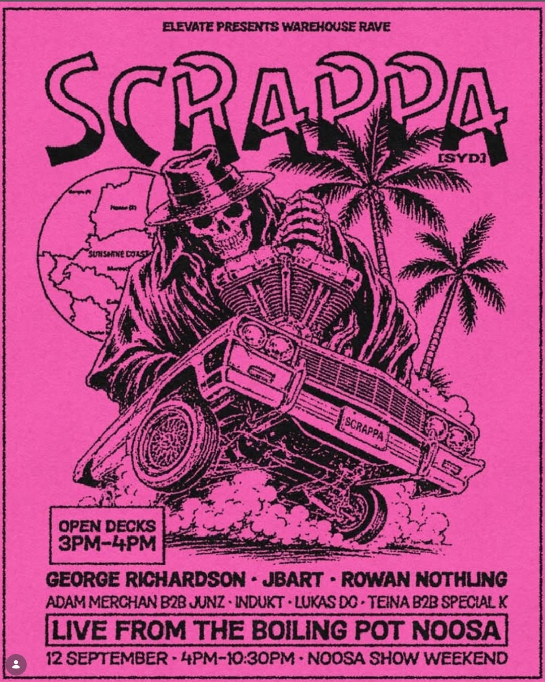 ELEVATE PRESENTS - WAREHOUSE RAVE (NOOSA SHOW WEEKEND) Saturday 12/9
