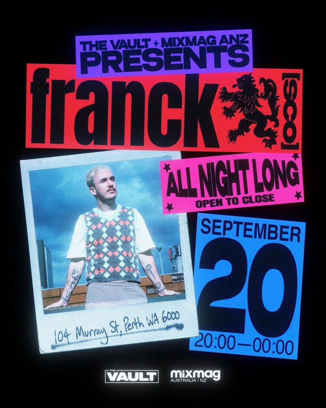The Vault & MixMag ANZ Pres. franck (All Night Long)