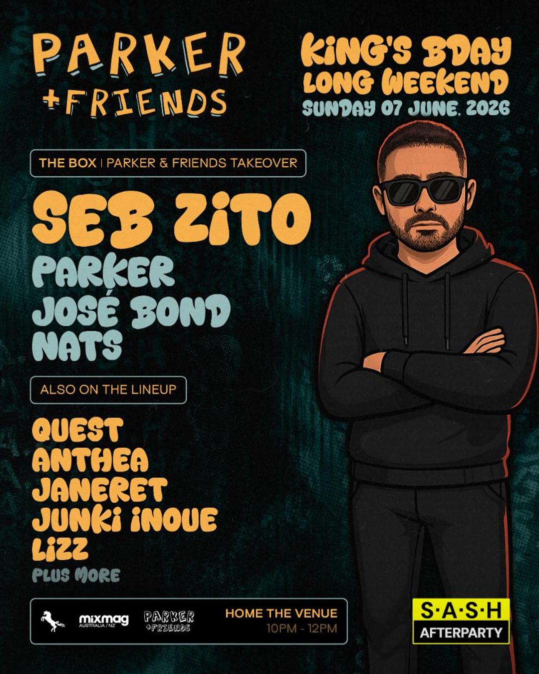 PARKER & Friends at S.A.S.H Afters - King's Bday Long Weekend